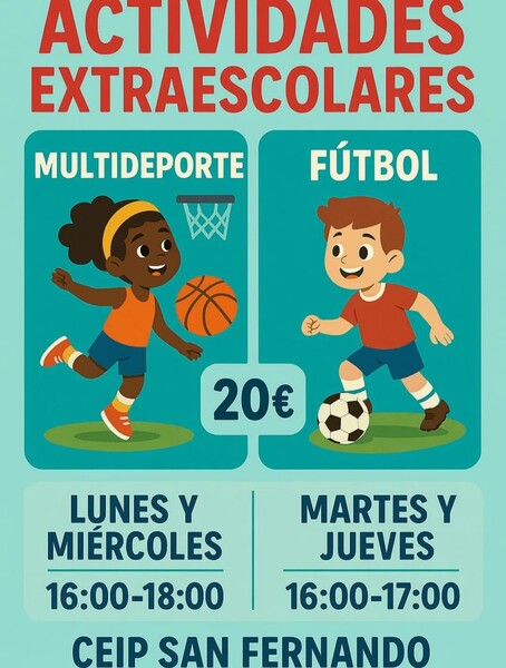 Abiertas las inscripciones para las actividades extraescolares del AMPA - curso 2026/27